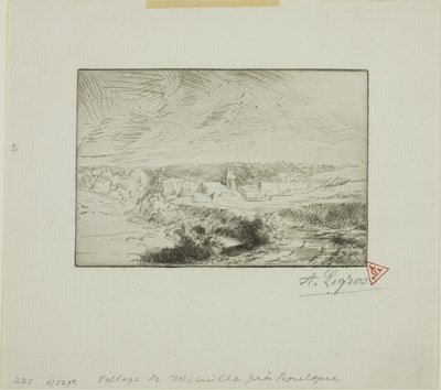 Landsbyen Wimille, nær Boulogne af Alphonse Legros