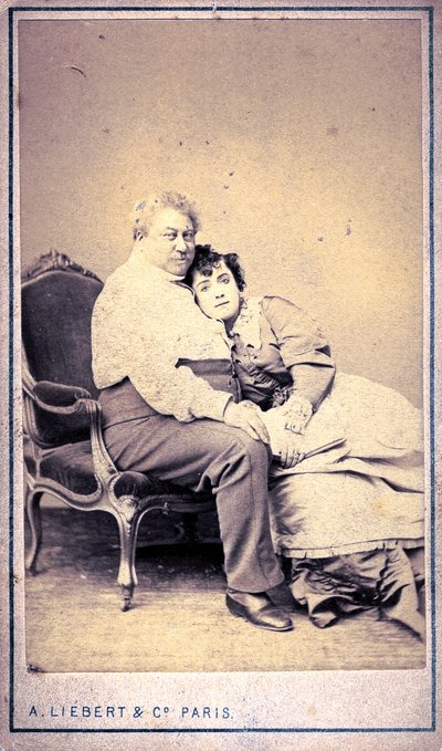 Alexandre Dumas og Miss Menken af Alphonse Liebert & C (foto) af Alphonse Liebert