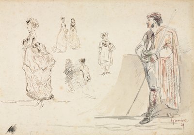 Skitser af figurer af Alphonse Marie Adolphe de Neuville