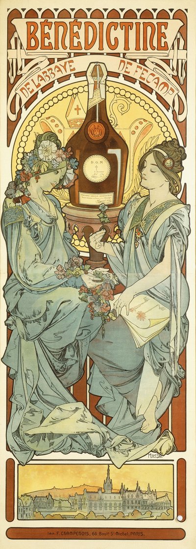 Benediktiner, 1898 af Alphonse Mucha