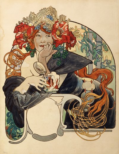 Meuse øl, af Alphonse Mucha