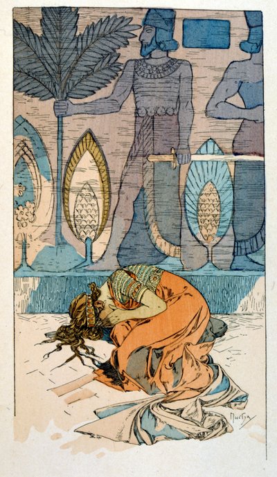 Illustration af Alphonse Mucha fra "Rama" et digt i tre akter af Paul Verola. ca. 1898. Mucha (1860 – 1939). var en tjekkisk art nouveau-maler af Alphonse Mucha