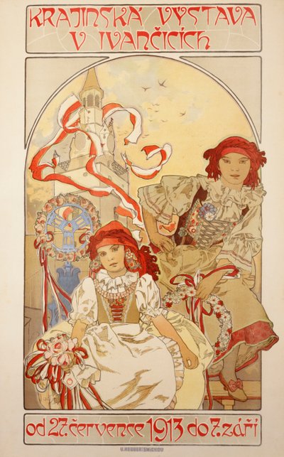 Landskabsudstilling V Ivancicich, 1913 af Alphonse Mucha