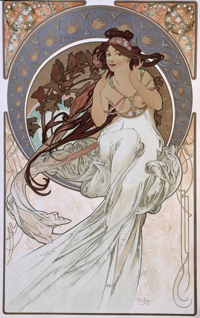 La Musique - af Mucha af Alphonse Mucha