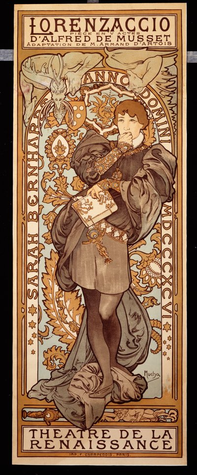 Lorenzaccio, 1896 af Alphonse Mucha