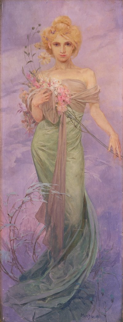 Forår af Alphonse Mucha