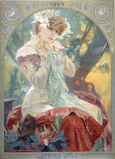 Sarah Bernhardt i rollen som prinsesse Lointaine, 1904 af Alphonse Mucha