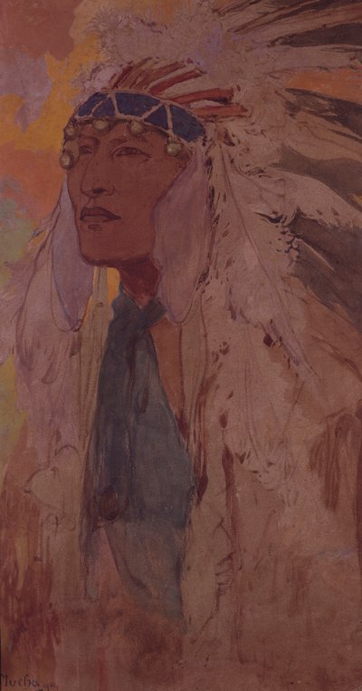 Indianeren, 1904 af Alphonse Mucha