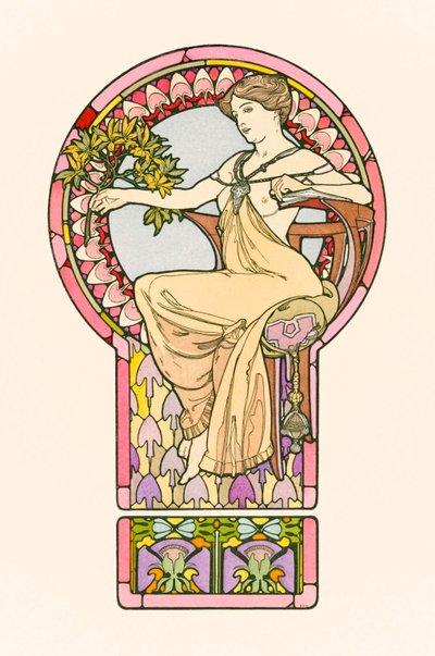 Uden titel fra Dekorative Dokumenter af Alphonse Marie Mucha
