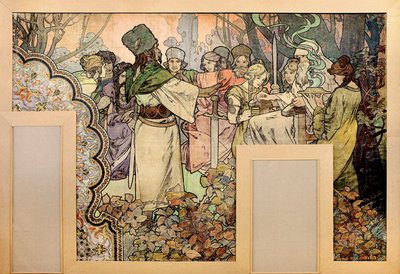 Vægmaleri til Exposition Universelle i 1900 - Peinture de Afons Marie Mucha (1860-1939) af Alphonse Mucha