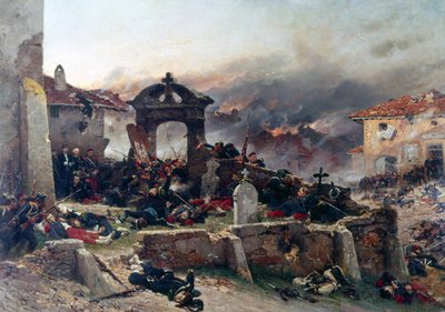 A Neuville, kirkegården i Saint-Privat af Alphonse Marie de Neuville