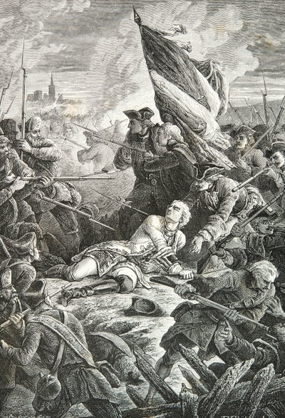 Louis de Brehans død før Danzig af Alphonse Marie de Neuville