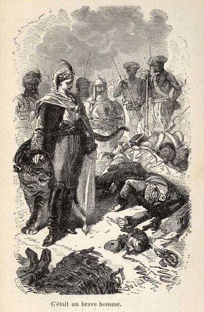 Illustration af kaptajn Corcorans vidunderlige, men autentiske eventyr"" af Alfred Assollant, illustreret med 25 vignetter tegnet på træ af A. de Neuville, Librairie Hachette et Cie i Paris af Alphonse Marie de Neuville