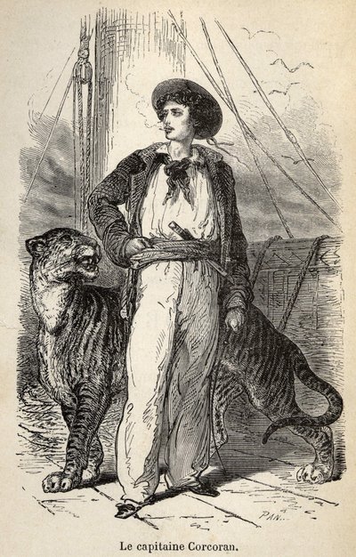 Illustration af kaptajn Corcorans vidunderlige, men autentiske eventyr"" af Alfred Assollant, illustreret med 25 vignetter tegnet på træ af A. de Neuville, Librairie Hachette et Cie i Paris af Alphonse Marie de Neuville