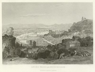Lyons fra La Croix Rousse af Alphonse Marie de Neuville