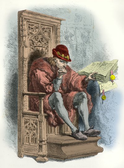 Portræt af kong Ludvig 11. (Gravering) af Alphonse Marie de Neuville