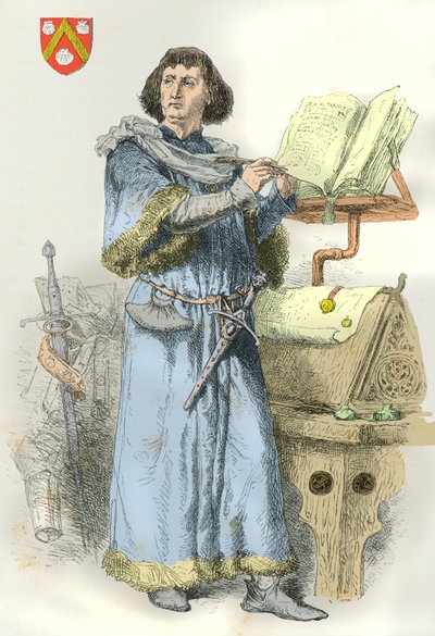 Portræt af Philippe de Commynes (Gravering) af Alphonse Marie de Neuville