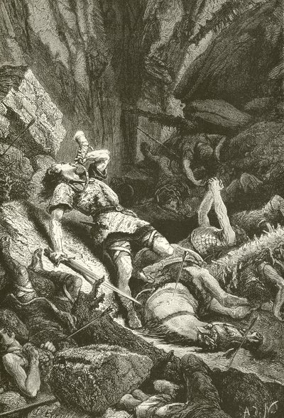 Roland at Roncesvalles af Alphonse Marie de Neuville