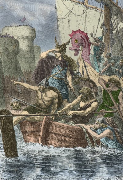 Rollons vikingebåde foran Paris