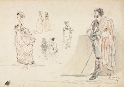 Skitser af figurer, 1869. af Alphonse Marie de Neuville