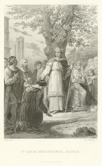 St Louis administrerer retfærdighed af Alphonse Marie de Neuville