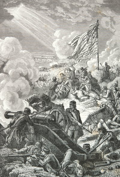 Slaget ved Bunker Hill i Boston af Alphonse Marie de Neuville