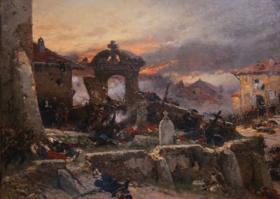 The cemetery of Saint-Privat, 18th August 1870, 1881dani af Alphonse Marie de Neuville