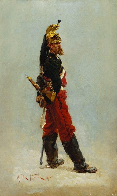 Un Dragon, 1875 af Alphonse Marie de Neuville