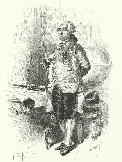 Kong Ludvig XVI af Frankrig af Alphonse Marie de after Neuville