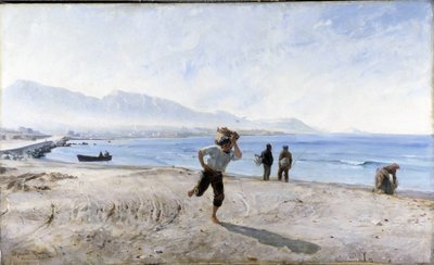 Stranden Prado (akvarel) af Alphonse Moutte