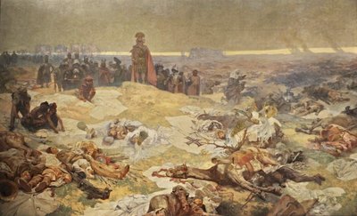 Efter slaget ved Grunwald. The Solidarity of the Northern Slavers Cyklus The Slav Epic af Alphonse Mucha
