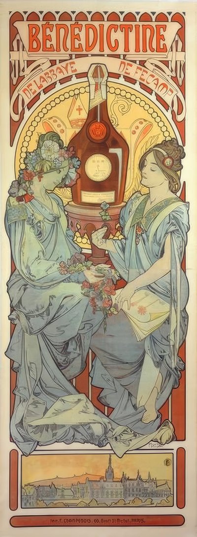 Benediktiner af Alphonse Mucha