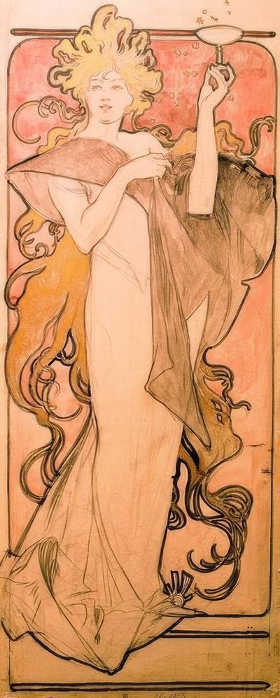 Champagne Ruinart af Alphonse Mucha