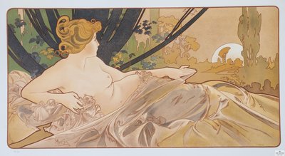 Dawn, 1899. af Alphonse Mucha