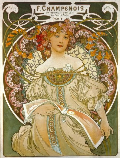 F. Champenois / Printer - Udgiver (..) af Alphonse Mucha