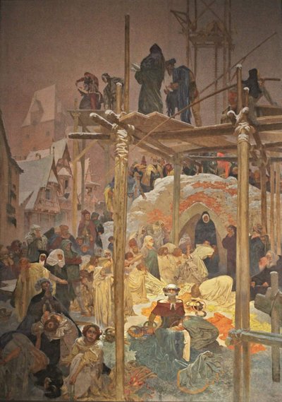 Jan Milic z Kromerize Cyklus The Slav Epic af Alphonse Mucha