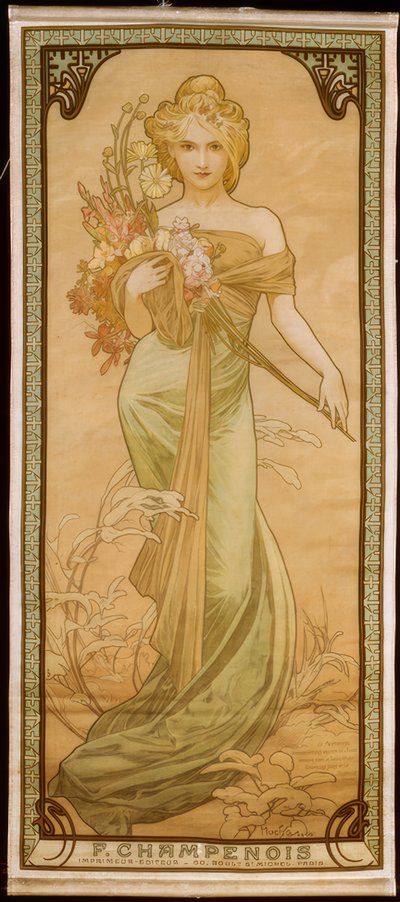 Forår af Alphonse Mucha
