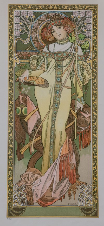 De fire årstider: Efterår, 1900. af Alphonse Mucha