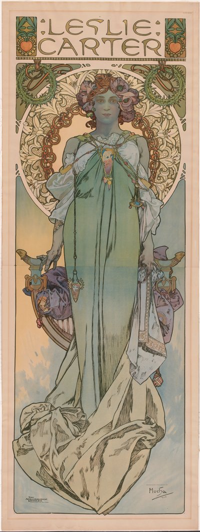 Leslie Carter af Alphonse Mucha