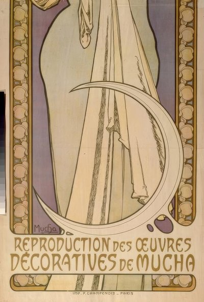 Lygie - Reproduktion af dekorative værker af Mucha af Alphonse Mucha