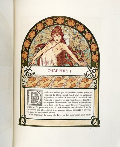 Side fra Ilsee, Princess de Tripoli, 1897 af Alphonse Mucha