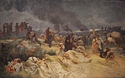 Petr Chelcicky på Vodnany Cyklus The Slav Epic af Alphonse Mucha