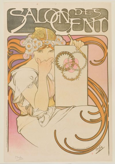[Salon des Cent. Juni 1897 (prøvetryk)] af Alphonse Mucha