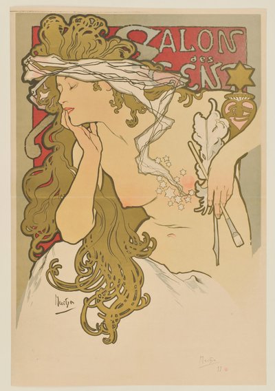 [Salon des Cent. Marts-april 1896 (prøvetryk)] af Alphonse Mucha