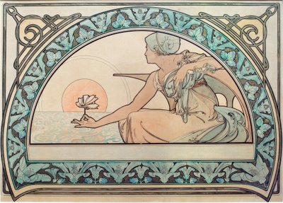 Seerose af Alphonse Mucha