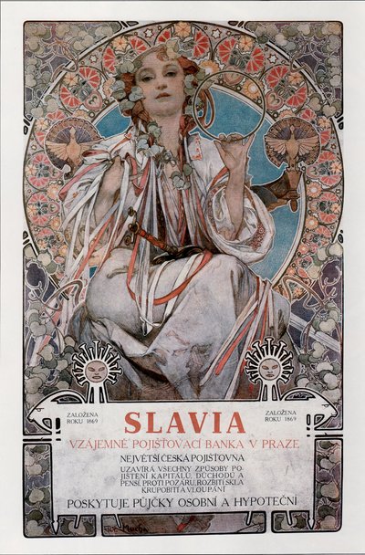 Slavia plakat, 1907 af Alphonse Mucha