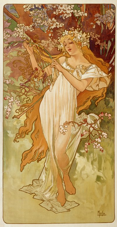 Forår, 1896. af Alphonse Mucha