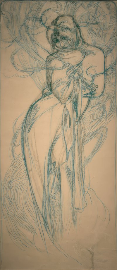 Vinter af Alphonse Mucha