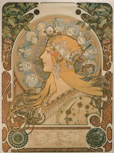Stjernetegn af Alphonse Mucha