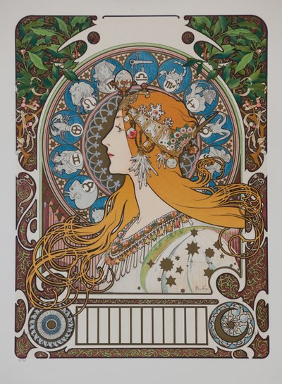 Zodiac Zodiac, 1896. af Alphonse Mucha